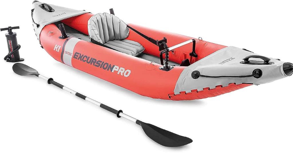 1. The INTEX Excursion Pro : Inflatable Kayak 1 Person